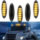 For 08-19 Freightliner Cascadia Front Raised Cab Marker Roof Clearance Lights 5x