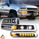 LED Headlights DRL Assembly For 99-02 Chevy Silverado 00-06 Tahoe Plug N Play