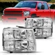 Chrome Headlights For 2007-2014 Chevy Silverado 1500 2500 3500HD LH+RH Sets Chrome Headlights For 2007-2014 Chevy Silverado 1500 2500 3500HD LH+RH Sets