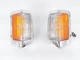 Chrome Corner Light Side Signal Lamp For Nissan D21 Pickup 1990-97 LH+RH & Clip