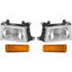 Headlight Kit For 1993-1998 Toyota T100 Left and Right 4pc