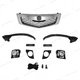 9PC For Acura TSX 2009-10 Chrome Grille Set with Fog Lights & Headlight Brackets
