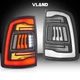 For 2009-18 Ram 1500 2500 3500 LED Tail Lights Clear Lens White Tube Sequential