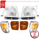 Corner Lights, Headlights, Turn Signal Lights kit 6pc for 98-00 Toyota Tacoma