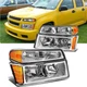 For 2004-2012 GMC Canyon/Chevy Colorado Headlights Assembly+Bumper Lights KAC For 2004-2012 GMC Canyon/Chevy Colorado Headlights Assembly+Bumper Lights KAC