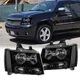 2PCS Smoke Headlights For 2007-14 Chevy Tahoe Avalanche Suburban 1500 2500 New