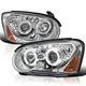 Clear Fits 2004-2005 Subaru Impreza Led Halo Projector Headlights Left+Right