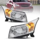 2X Chrome Headlights Assembly For 2011-2015 Chevy Cruze Sedan 4-Door