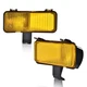 Fit For 1981-1982 Chevy GMC Pickup Front Turn Signal Park Lights Lamps Yellow