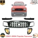 Grille Assembly Primed +Headlight Fillers +Corner Lights For 01-04 Toyota Tacoma