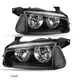 For 06-10 Dodge Charger Headlights W/Corner Signal Parking Black Clear headlamps