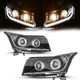 Black Clear Halo Projector Headlights Lamp W/LED Strip For 2011-2015 Chevy Cruze Black Clear Halo Projector Headlights Lamp W/LED Strip For 2011-2015 Chevy Cruze