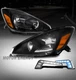For 04-05 Toyota Sienna Black Headlights Lamps w/Blue LED DRL Signal Left+Right