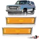 Side Marker Lights Amber Lens For Chevy GMC Pickup Truck 1981-1991 C10 C20 C30