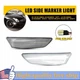 For 2003-2007 INFINITI G35 Coupe White LED Front Bumper Side Marker Lights Clear