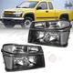 For 2004-2012 Black Chevy Colorado GMC Canyon Headlights Assembly+ Bumper Lamps For 2004-2012 Black Chevy Colorado GMC Canyon Headlights Assembly+ Bumper Lamps