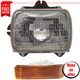 Headlight, Turn Signal Light Kit 2pc left halogen for 90-91 Toyota 4Runner SR5
