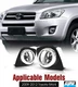 Clear Lens Fog Lights Kit For 2009-2012 Toyota RAV 4 RAV4 w/ Bezel Switch Bulbs