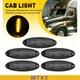 10PCS LED Cab Marker Light Amber Smoke Roof Clearance For Freightliner Cascadia