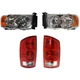Headlight and Tail Light Kit For 2002-2005 Dodge Ram 1500 Ram 2500 Ram 3500