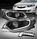 FOR 09-14 ACURA TSX [HID MODEL] LED BAR BLACK PROJECTOR HEADLIGHT LAMP +DRL KIT
