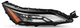 FIT NISSAN ROGUE 2021-2025 PASSENGER DRL DAYTIME RUNNING LIGHT TURN SIGNAL LAMP
