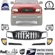 Front Grille Assembly Kit 7pcs For 2001-2004 Toyota Tacoma with Headlight Filler Front Grille Assembly Kit 7pcs For 2001-2004 Toyota Tacoma with Headlight Filler