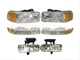 Headlight Side Marker Light Fog Light 6Pcs For Gmc Sierra 1999-2002