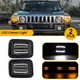 For 03-09 Hummer H2 SUV SUT Crew Cab Clear Front Corner DRL Turn Signal Lights