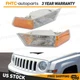 2Pcs USA Left & Right Corner Lights Turn Signal Fits For Jeep Patriot 2007-2017
