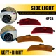 4pcs Rear Side Front Marker Lights 2016-2023 Fit Mazda Amber Miata Red MX-5 Lens