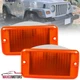 Fits 1997-2006 Jeep Wrangler TJ Amber Front Bumper Lights Turn Signal Lamp Pair