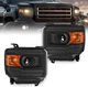 Headlights for 2014-2019 GMC Sierra 1500 2500HD 3500HD Black Projector W/Bulbs