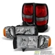 1999-2002 Dodge Ram Headlights +Tail Lights Lamps Left+right 2000 2001 99-02