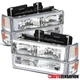 Fit 1994-1998 GMC C10 C/K Suburban Sierra Yukon LED Tube Headlights+Corner Lamps