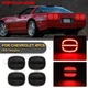 (Set/4) Smoked Red LED Brake Tail Lights Lenses For 1990-1996 Chevy Corvette C4