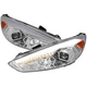 Fits 15-17 FORD FOCUS Projector Headlights With Clear Lens