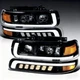 For 99-02 Chevy Silverado 1500/2500 00-06 Suburban LED DRL Peojector Headlights