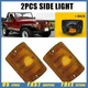 Amber Front Turn Signal Parking Lamp Light Cover Kit For Jeep 87-95 Wrangler YJ`