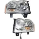 For 2005-2007 Jeep Grand Cherokee Pair Headlights Driver Passenger Side w/Bulb