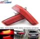 2x Red Lens LED Rear Bumper Reflector Tail Stop Brake Lights For 13+ Lexus ES GS