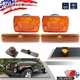 Amber Turn Signal + Side Marker Lenses For 1987-1993 Jeep Wrangler YJ 4 Lens Kit