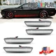 Amber&Red LED Side Marker Indicator Lamp Lights Set For 2008-14 Dodge Challenger