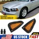 Fit 2006-2010 Dodge Charger Black Corner Signal Lights Bumper Lamps Left+Right