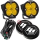 Baja Designs&reg; Squadron-R Sport LED Amber Wide Cornering Lights Pair, Rock Guards