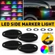 Smoked 4X For 2001-14 Chevy Silverado 2500HD LED Side Marker RGB Lights 15793902 Smoked 4X For 2001-14 Chevy Silverado 2500HD LED Side Marker RGB Lights 15793902
