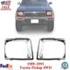 Front Head Lamp Door Chrome Left & Right Side For 1989-1991 Toyota Pickup 4WD