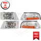 Corner Lights & Headlights set 4 pc halogen for 2003-2004 Mercury Grand Marquis