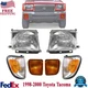 Headlight Assembly Kit + Turn Signal Lights LH & RH For 1998-2000 Toyota Tacoma