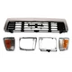 Front Grille + Head Lamps Door + Corner Lamp LH & RH For 89-91 Toyota Pickup 4WD
